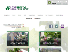 Tablet Screenshot of cloverbeltlocalfoodcoop.com